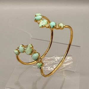 Kate Spade New York Seastone Sparkle open cuff bracelet in gold-tone